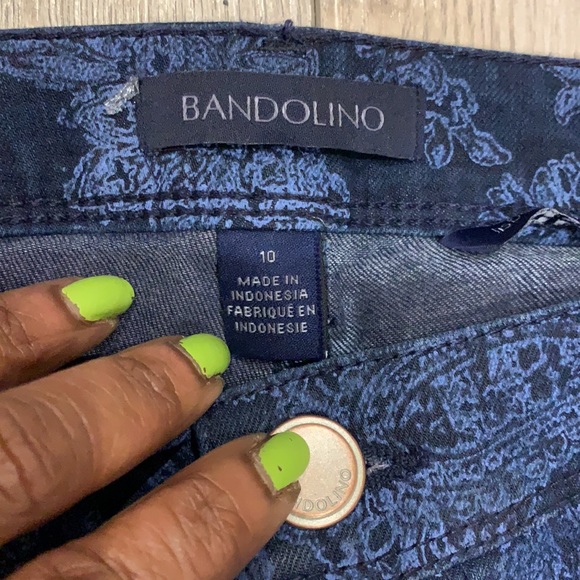 Bandolino Lisbeth Skinny Jeans Denim Curvy Crop Super Luxe Paisley Women’s 10 - Picture 11 of 11